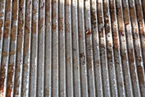 Un detergente naturale per pulire un forno incrostato con bicarbonato e aceto.